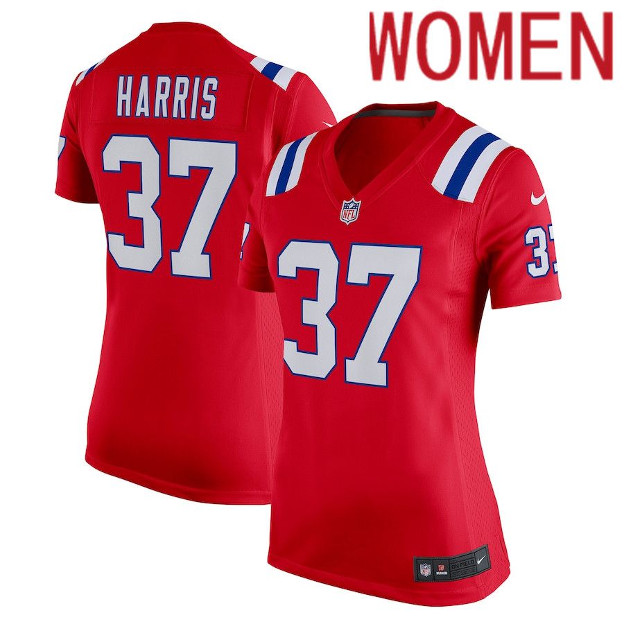 Women New England Patriots 37 Damien Harris Nike Red Game NFL Jersey